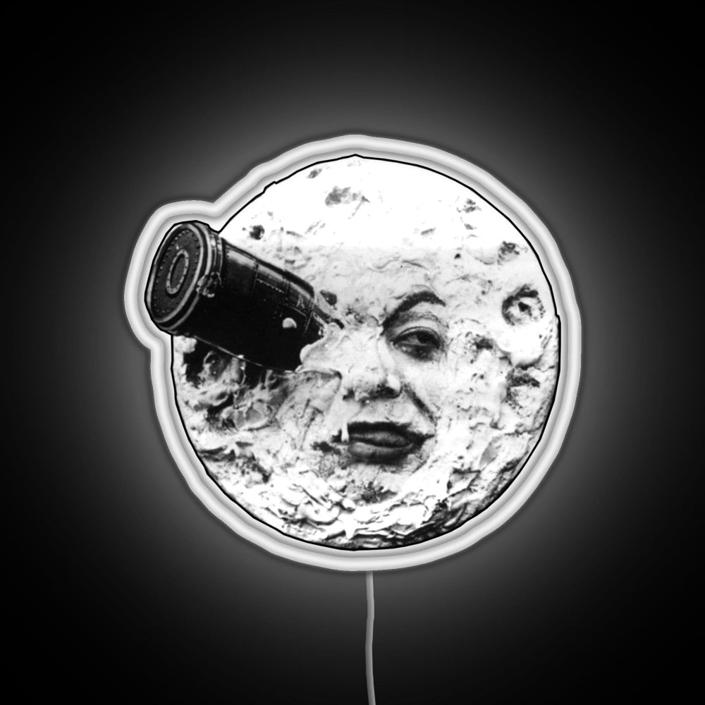 A Trip to the Moon Le Voyage Dans La Lune face only RGB neon sign - Shineneon