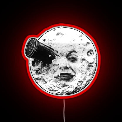 A Trip to the Moon Le Voyage Dans La Lune face only RGB neon sign - Shineneon