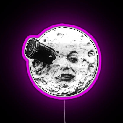 A Trip to the Moon Le Voyage Dans La Lune face only RGB neon sign - Shineneon