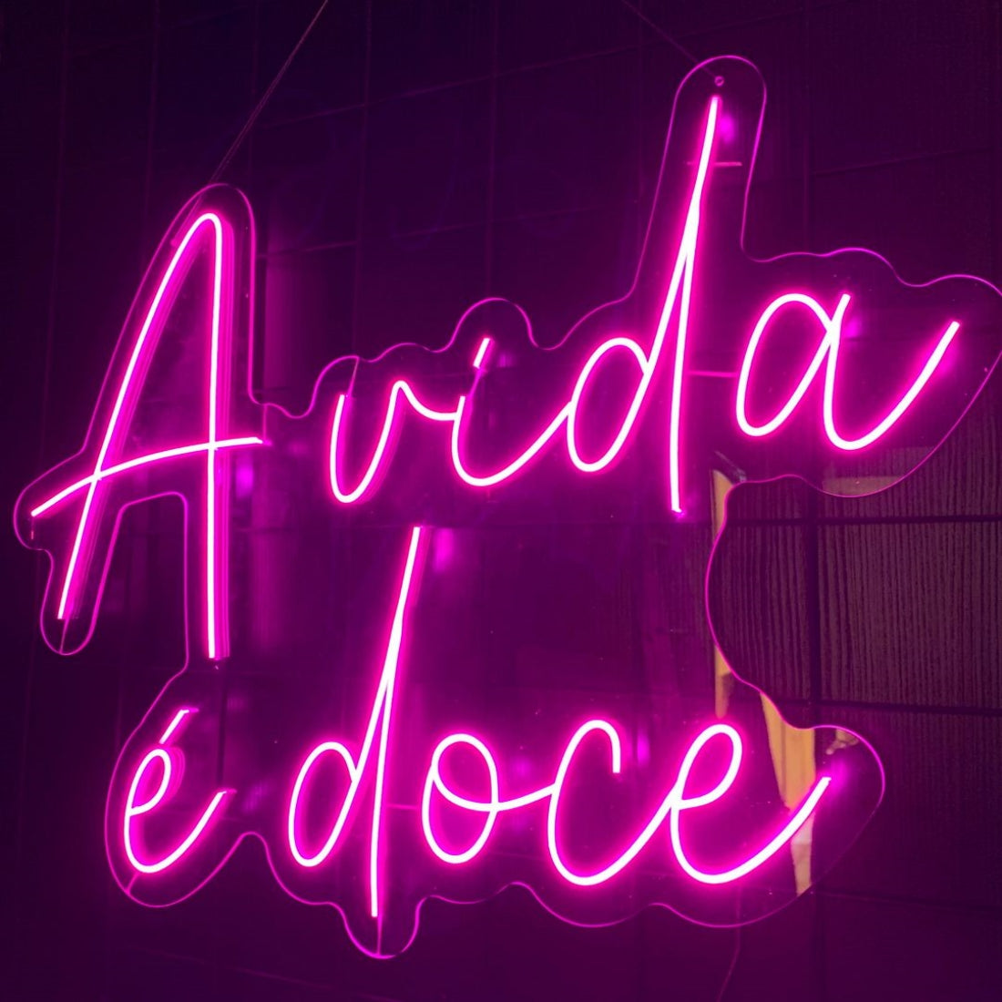 A Vida E Doce Life Is Sweet Portuguese Led Sign Business Neon Sign