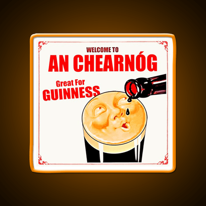 A Vintage Guiness Advert Welcome Led Neon Sign Open Sign Rgb Color - Shineneon