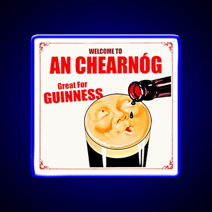 A Vintage Guiness Advert Welcome Led Neon Sign Open Sign Rgb Color - Shineneon