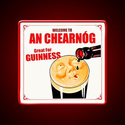 A Vintage Guiness Advert Welcome Led Neon Sign Open Sign Rgb Color - Shineneon