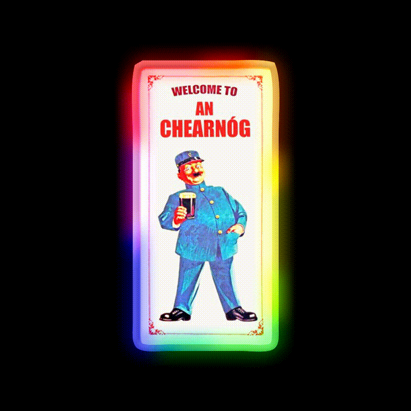 A Vintage Guiness Advert Welcome Led Neon Sign Open Sign Wall Art Rgb Color - LED neon sign close-up detail