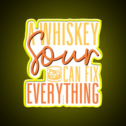 A Whiskey Sour Can Fix Everything Bartender Bar Decor Led Neon Sign Rgb Color - LED neon sign view 7