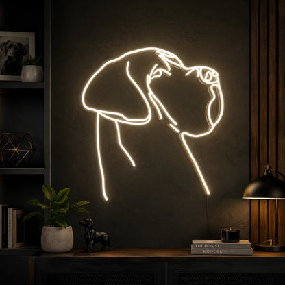 A With A LED Neon Sign Dog Neon Sign - 02 High-Converting Product Image