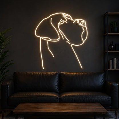 A With A LED Neon Sign Dog Neon Sign - 04 Size Image
