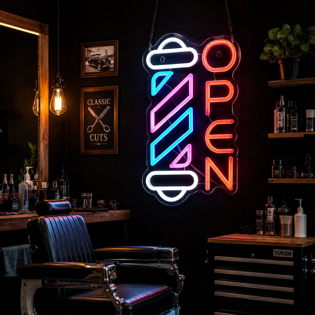 A With The LED Neon Sign - 03 Real Lifestyle Scene