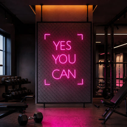 A With The LED Neon Sign Gym Neon Sign - 03 Real Lifestyle Scene