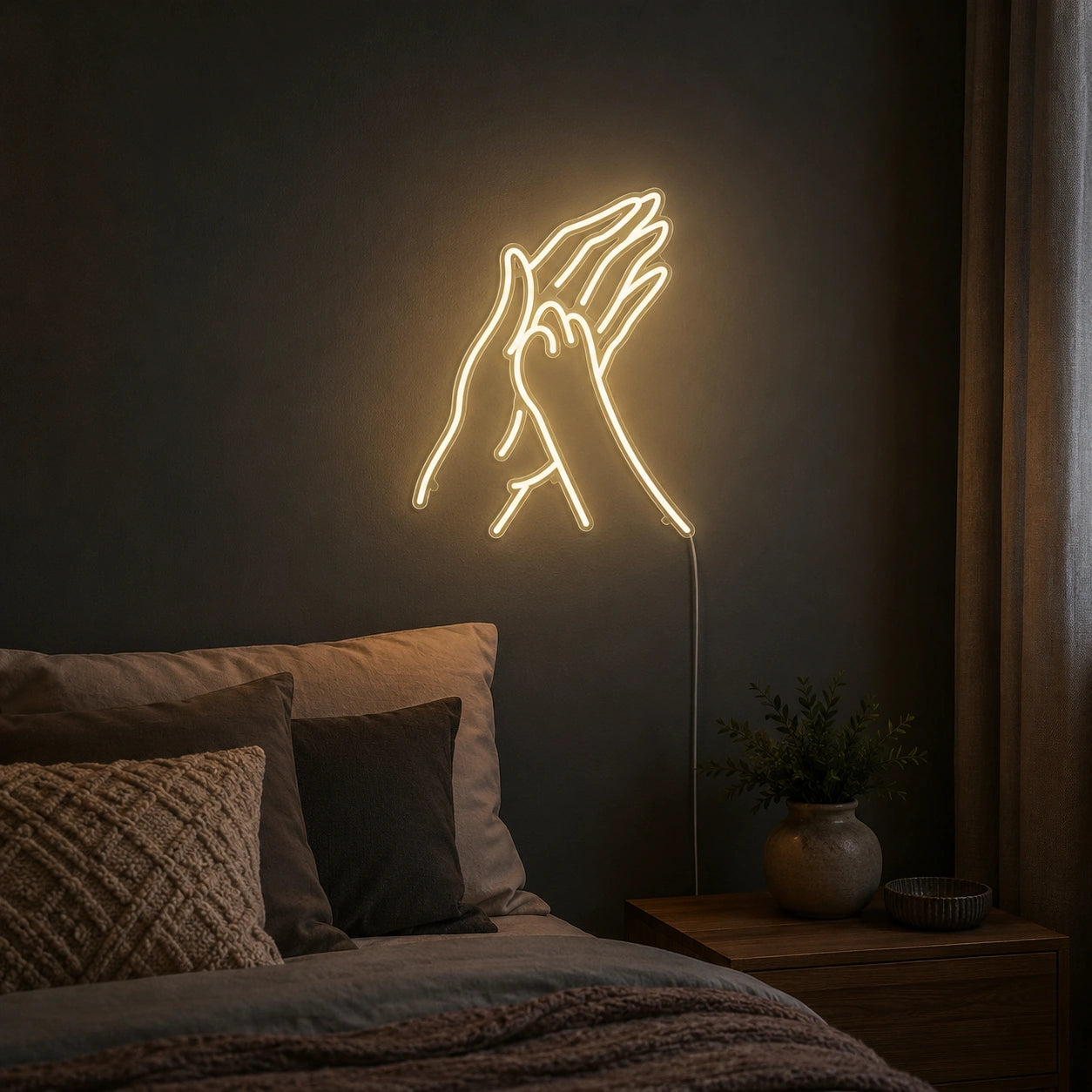 A With Two LED Neon Sign - 02 High-Converting Product Image