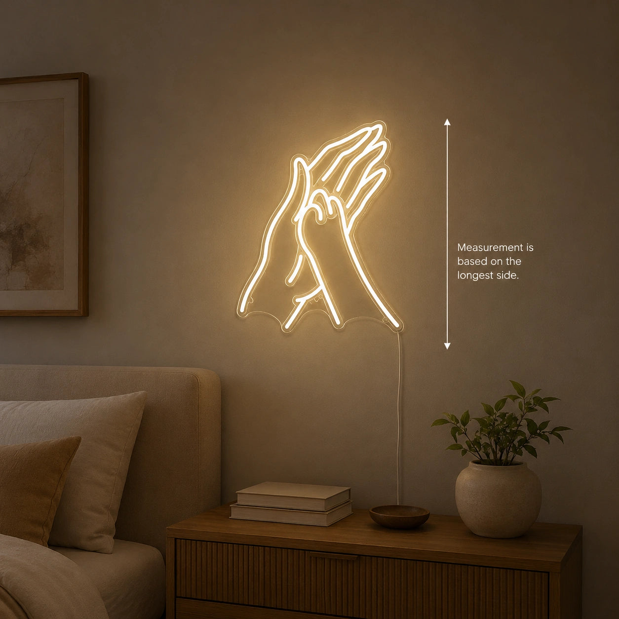 A With Two LED Neon Sign - 04 Size Image