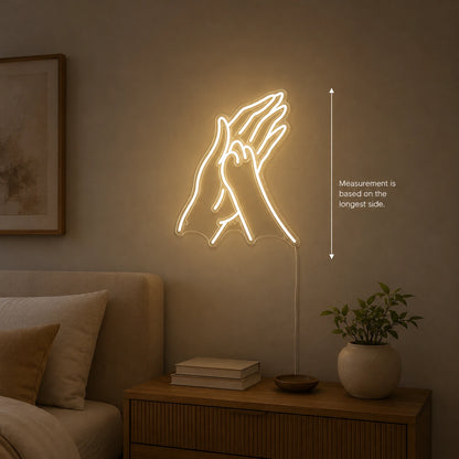 A With Two LED Neon Sign - 04 Size Image