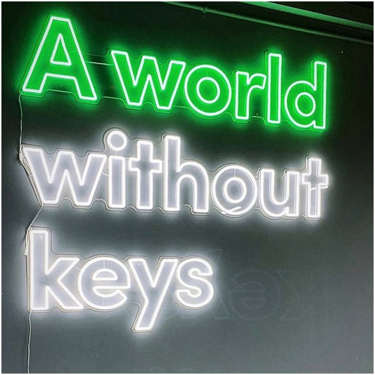 A World Without Keys Led Sign Business Neon Sign