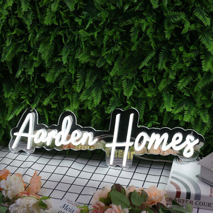 Aarden Homes White Led Neon Sign - Shineneon
