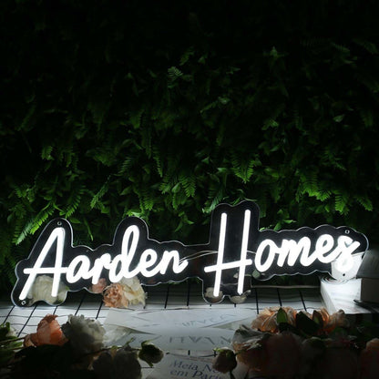Aarden Homes White Led Neon Sign - Shineneon