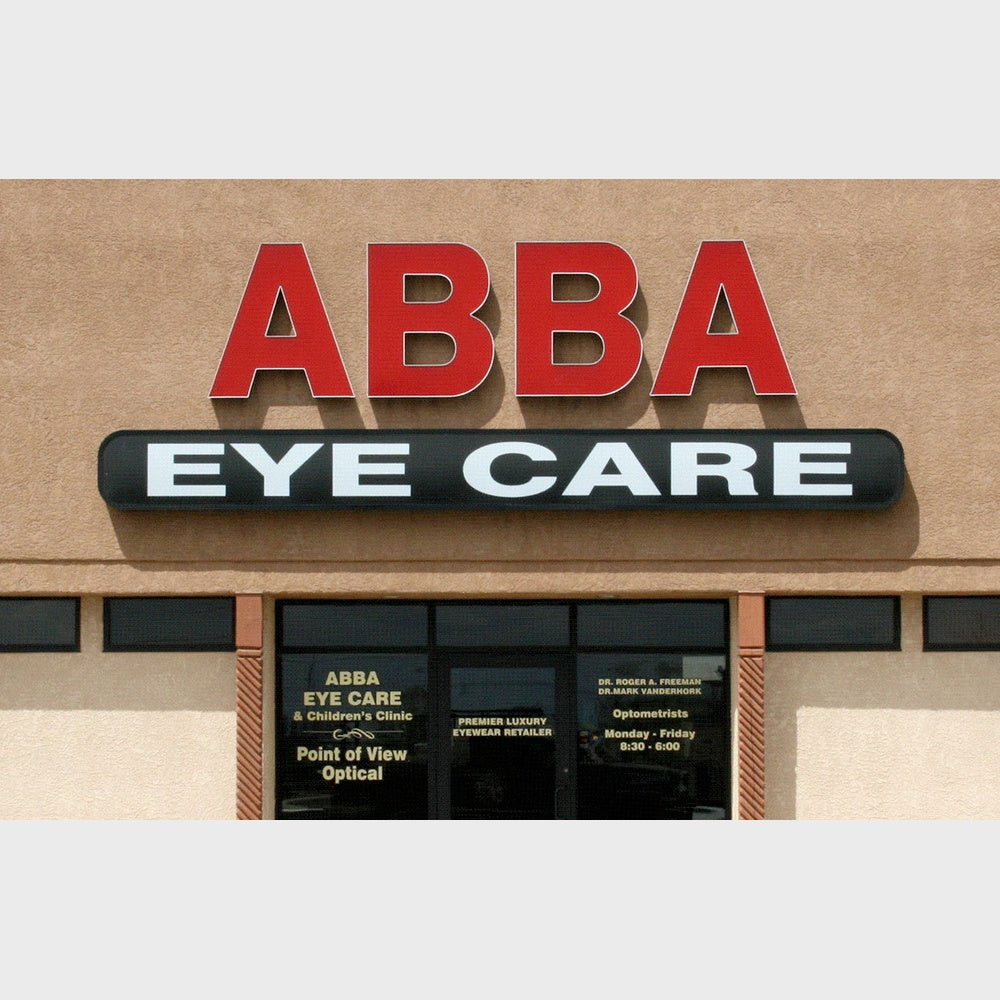 Abba Eye Care 3D Frontlit Channel Letters Led Light Sign