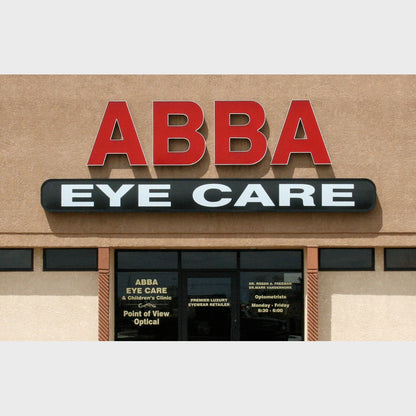 Abba Eye Care 3D Frontlit Channel Letters Led Light Sign