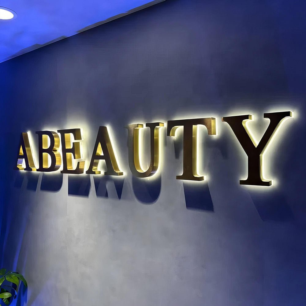 Abeauty 3D Backlit Letters Business Metal Led Sign - Shineneon