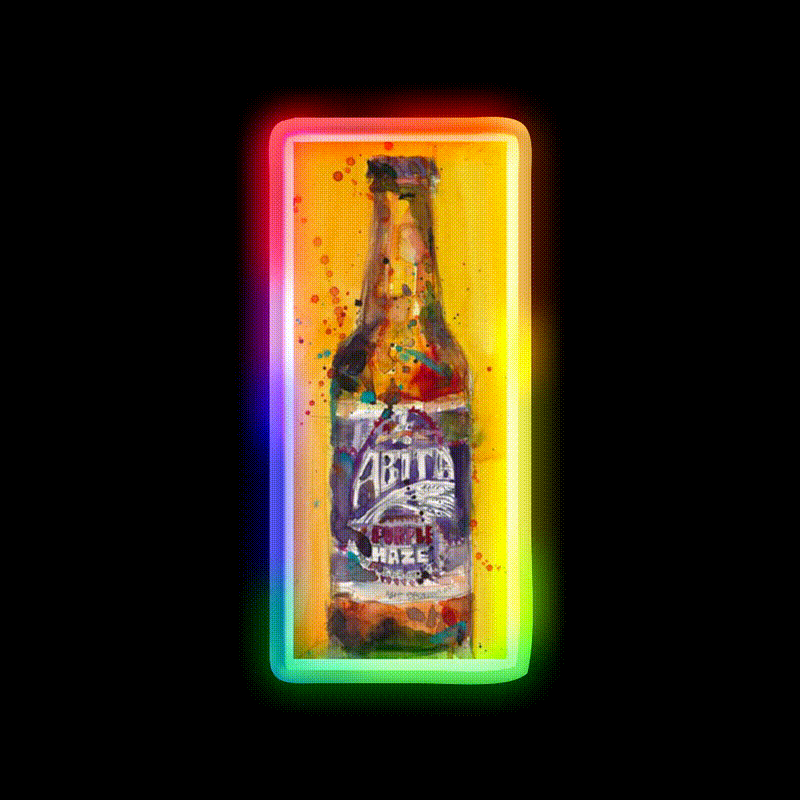 Abita Purple Haze Brewing Co Beer Bar Decor Led Neon Sign Rgb Color