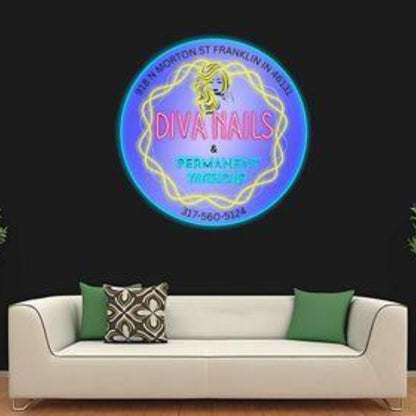 About Now Blue Pink Led Neon Sign For Living Room Indoor Decor | Shineneon