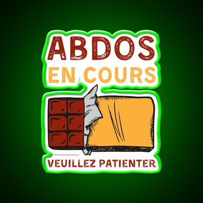 Abs In Progress Please Wait Man Cave Bar Led Neon Sign