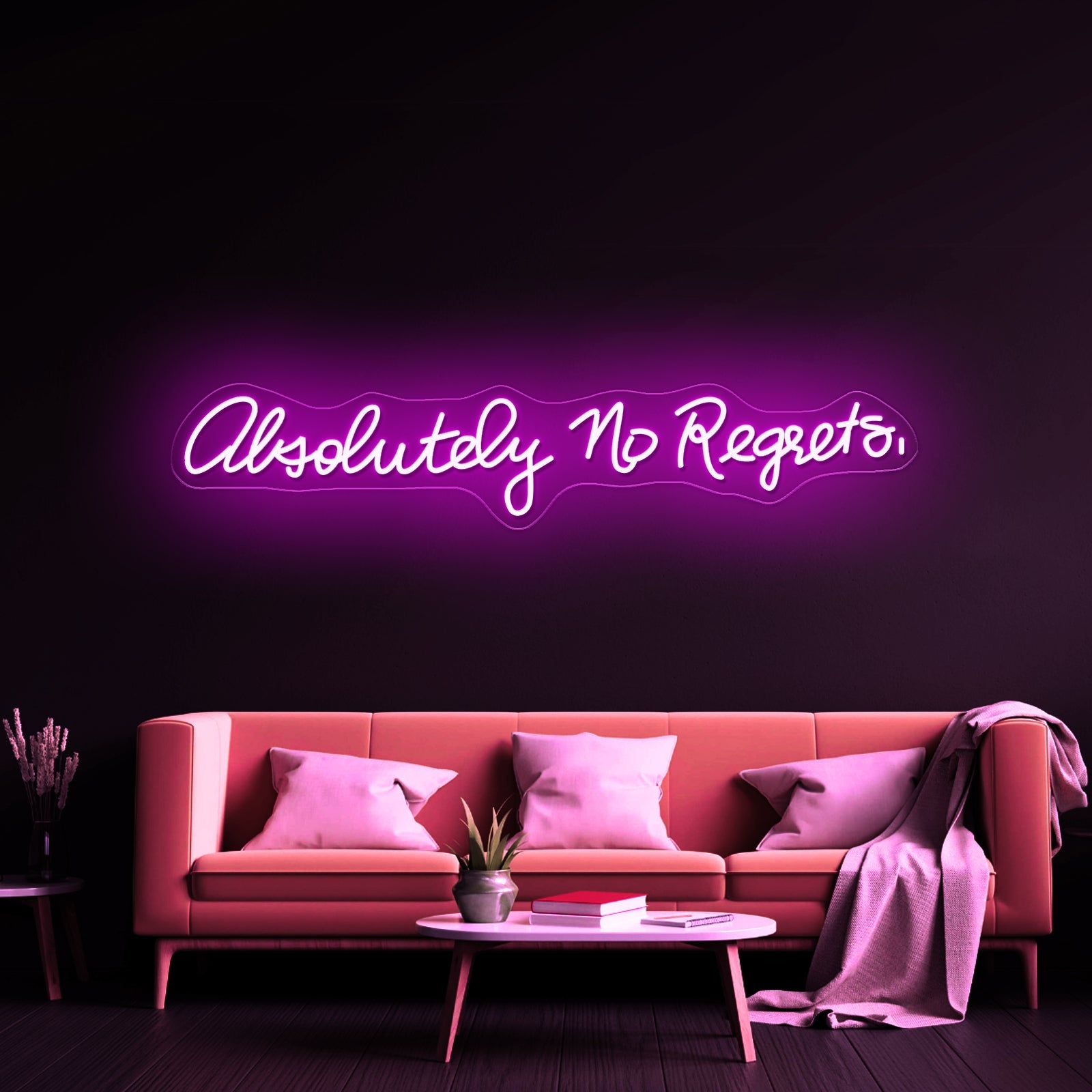 Absolutely No Regrets Inexpensive Custom Neon Signs - Shineneon