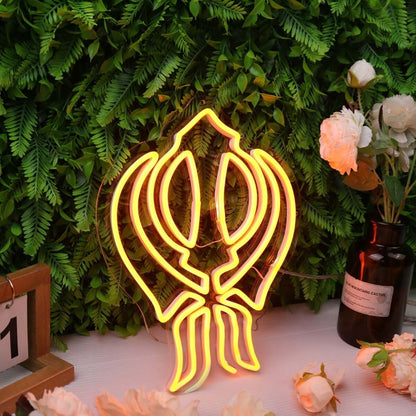 Abstact Pistil Orange Led Neon Sign - Shineneon