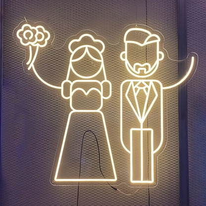 Abstract Couple Wedding Neon Sign | Shineneon
