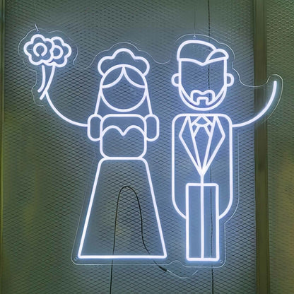 Abstract Couple Wedding Neon Sign | Shineneon