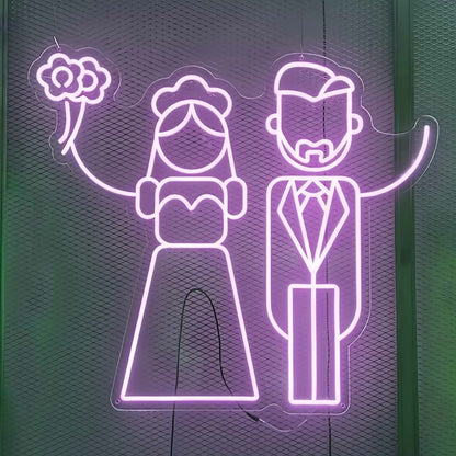 Abstract Couple Wedding Neon Sign | Shineneon