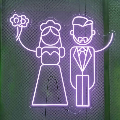 Abstract Couple Wedding Neon Sign | Shineneon