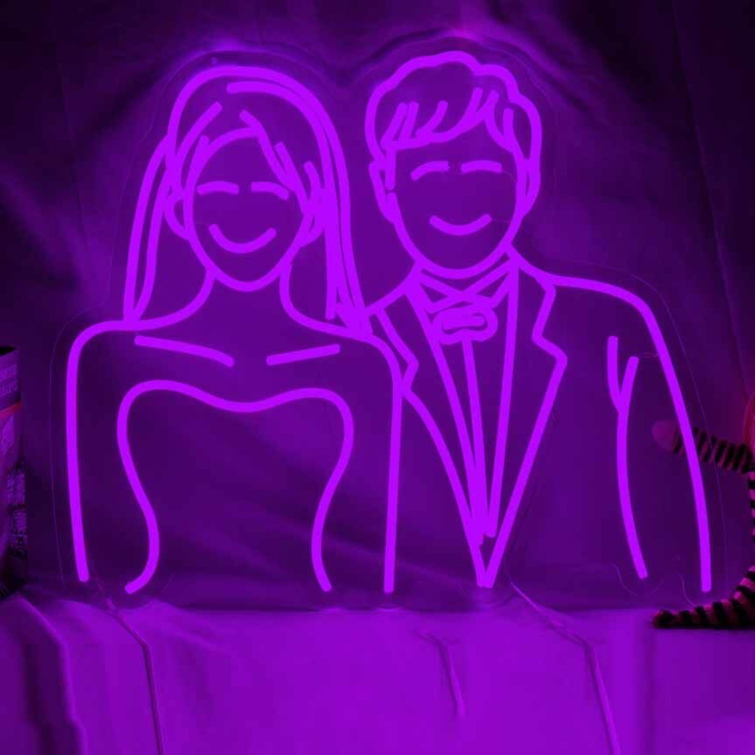 Abstract Couple Wedding Neon Sign For Wall Decor | Shineneon