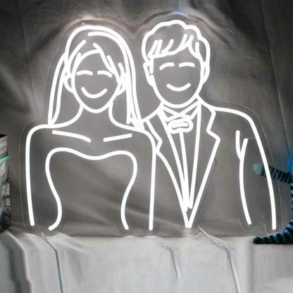 Abstract Couple Wedding Neon Sign For Wall Decor | Shineneon