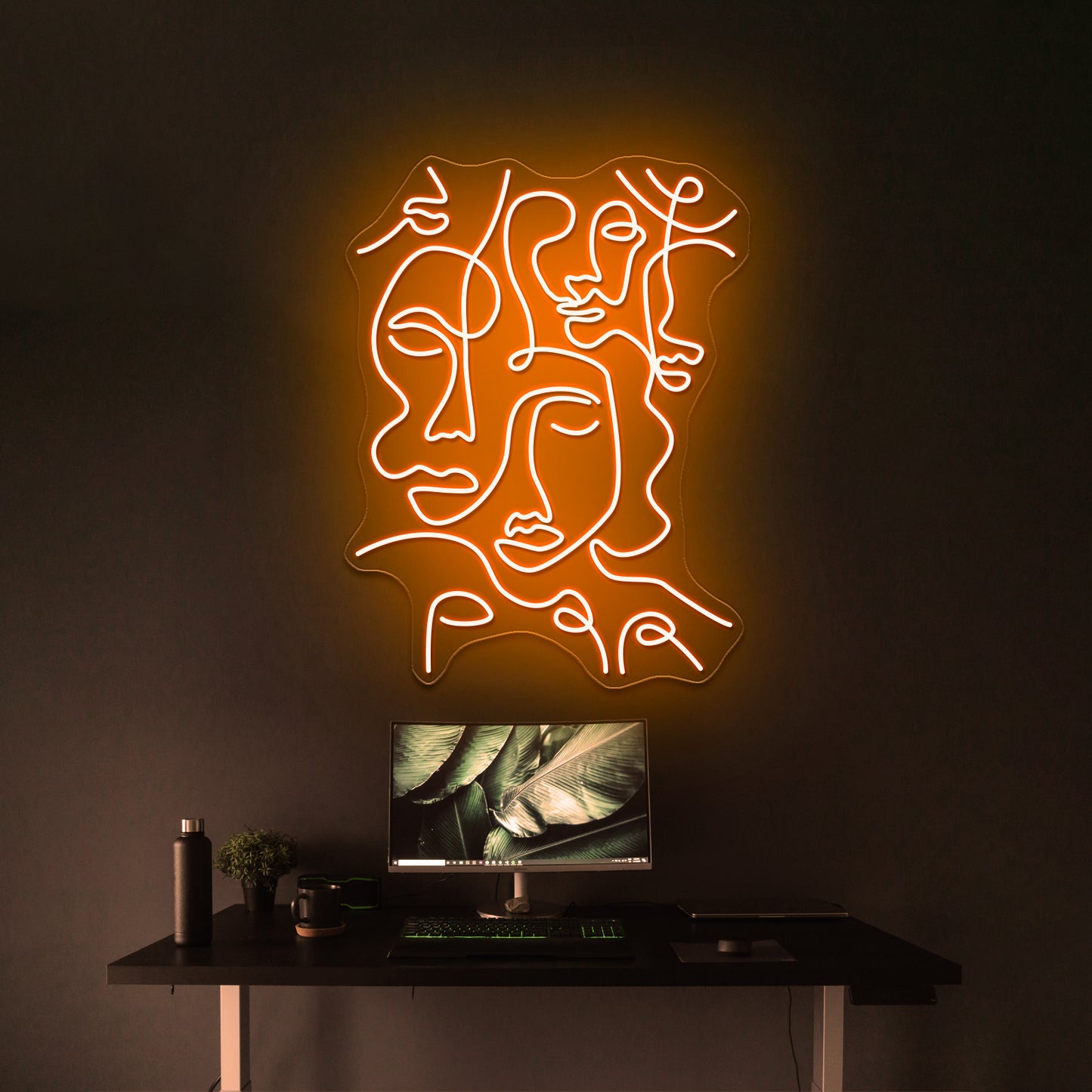 Abstract Faces Wall Artwork Neon Signs