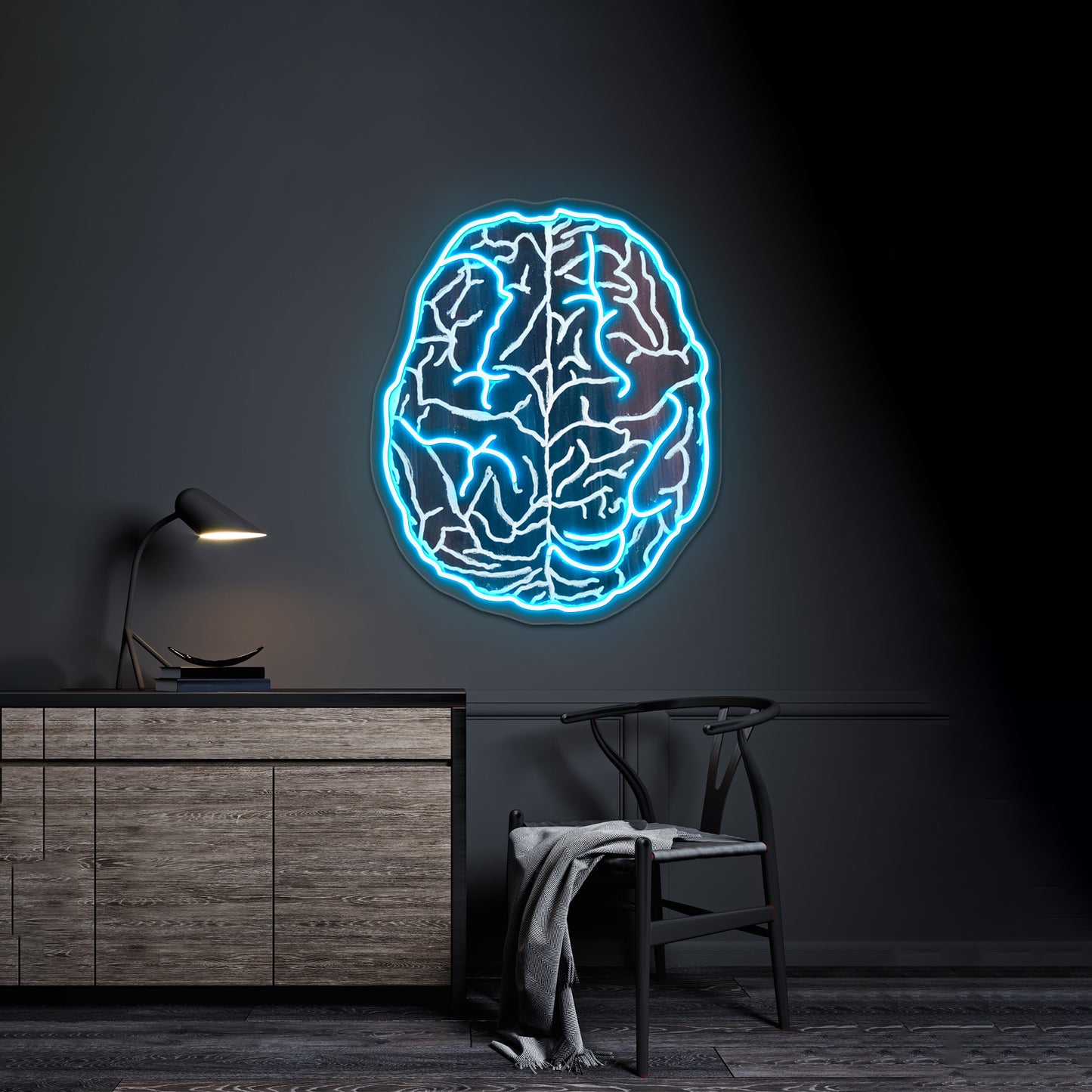 Abstract Gouache Brain Wall Artwork Neon Signs