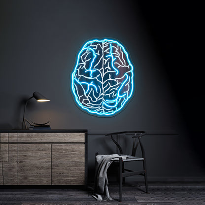 Abstract Gouache Brain Wall Artwork Neon Signs