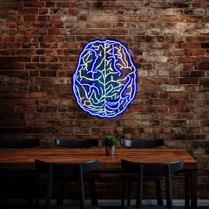 Abstract Gouache Brain Wall Artwork Neon Signs