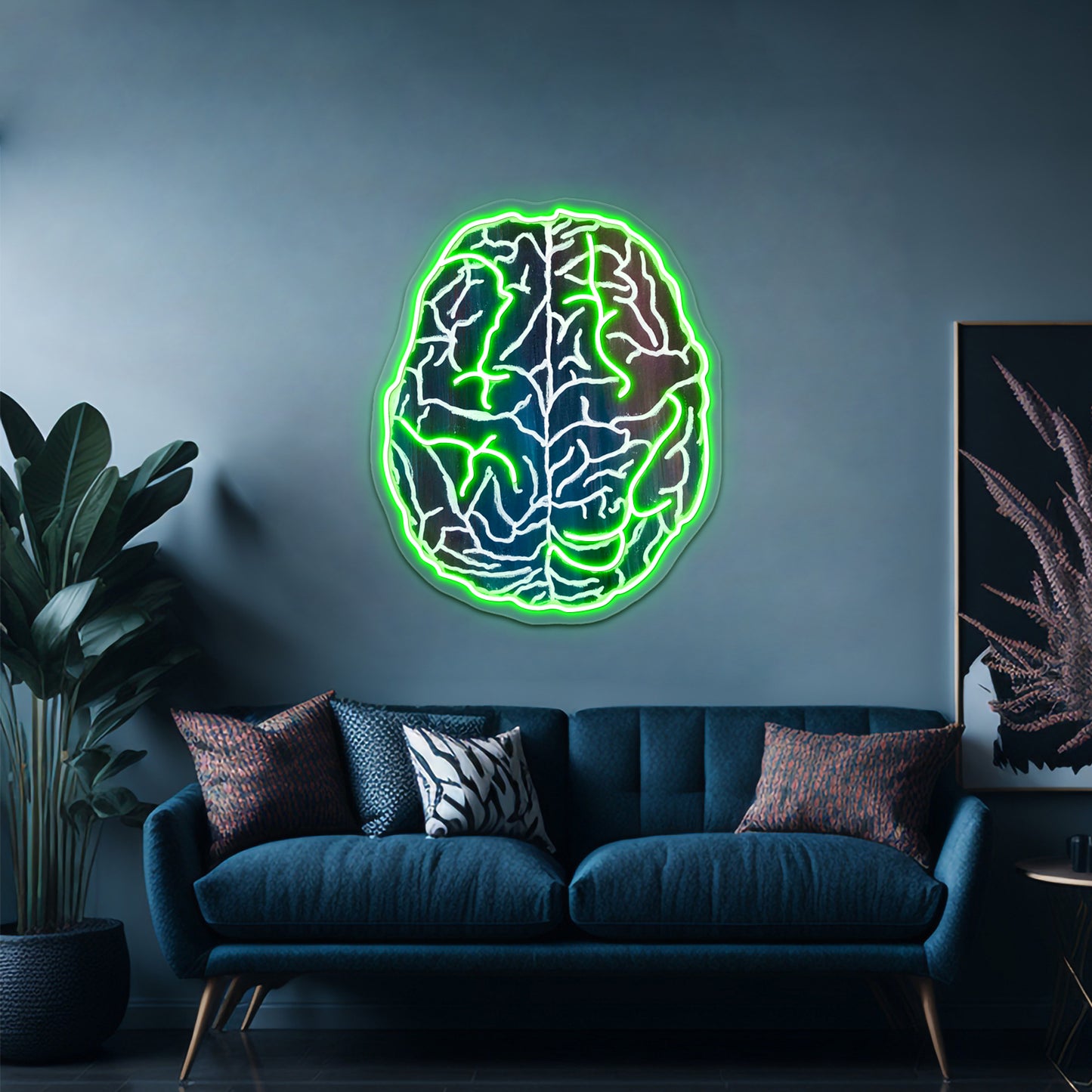 Abstract Gouache Brain Wall Artwork Neon Signs