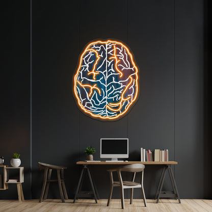 Abstract Gouache Brain Wall Artwork Neon Signs