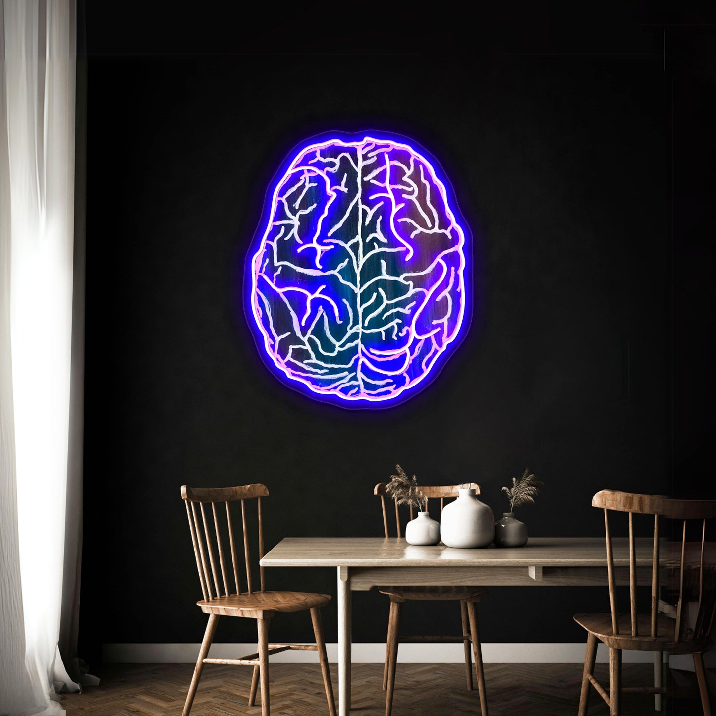 Abstract Gouache Brain Wall Artwork Neon Signs