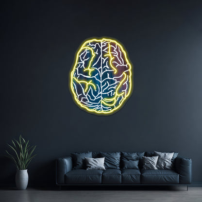 Abstract Gouache Brain Wall Artwork Neon Signs