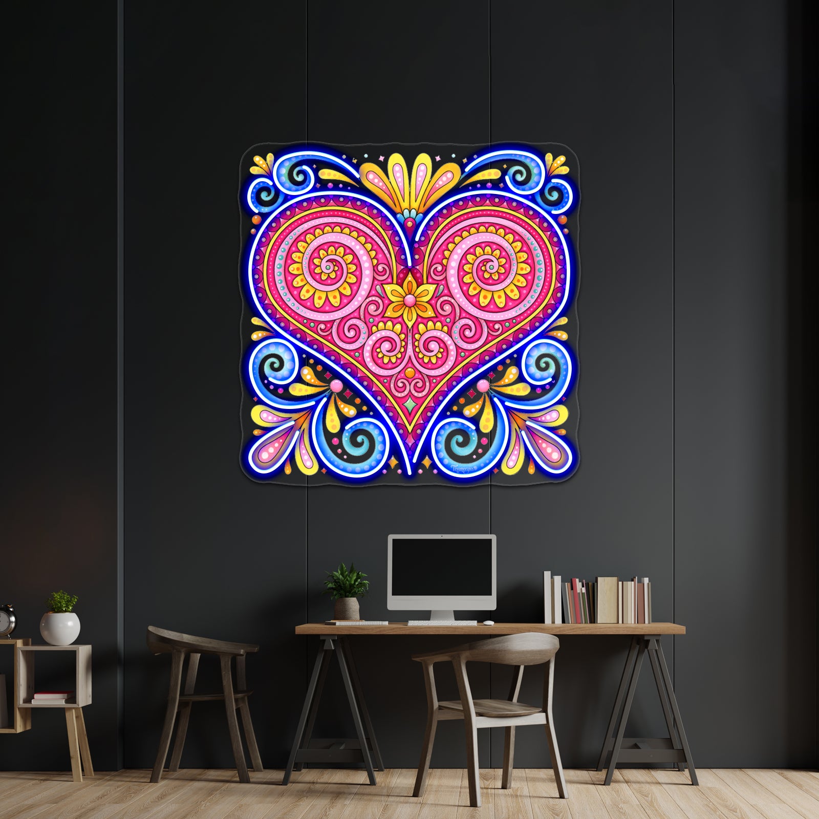 Abstract Heart Art By Thaneeya Mcardle Wall Artwork Neon Signs | Shineneon