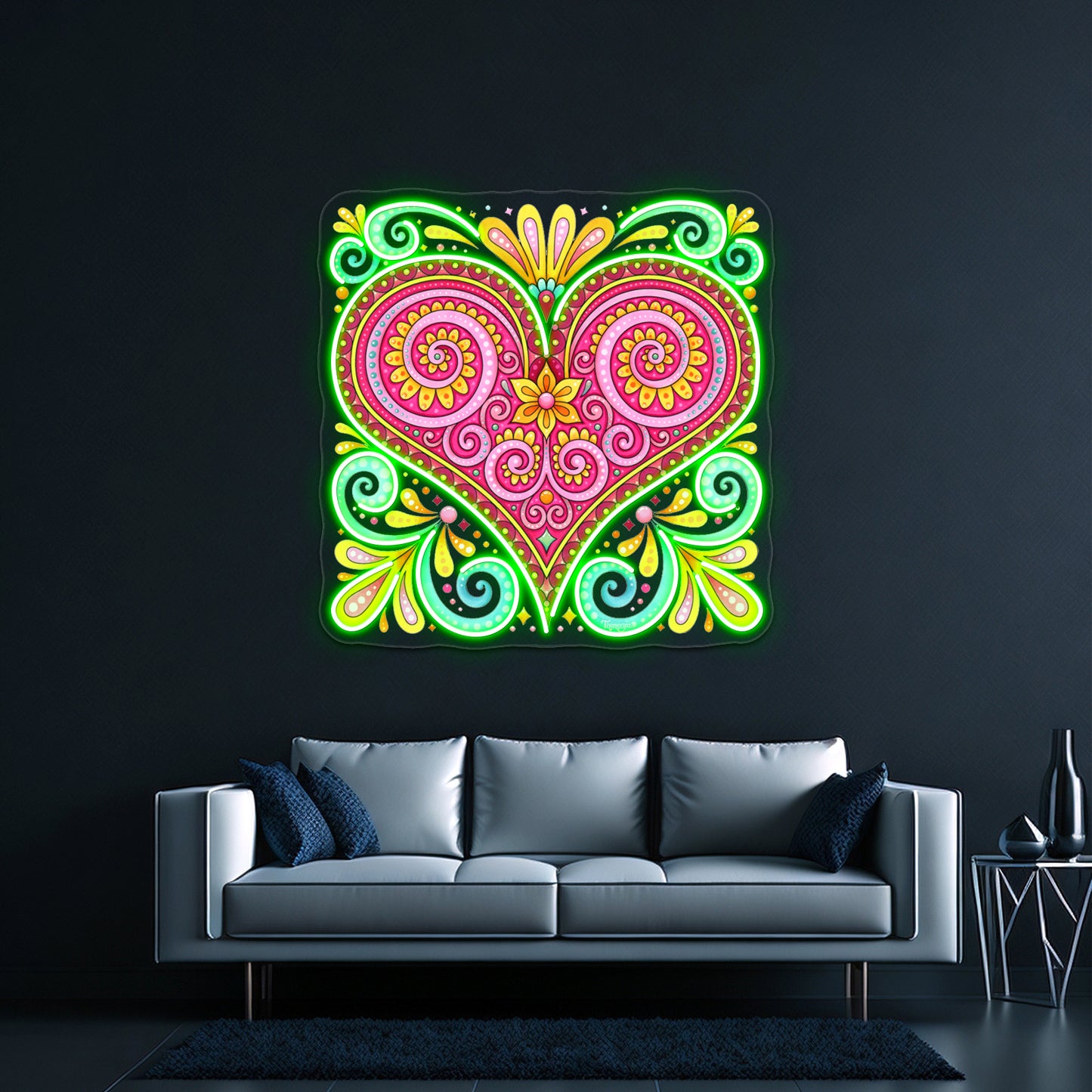 Abstract Heart Art By Thaneeya Mcardle Wall Artwork Neon Signs