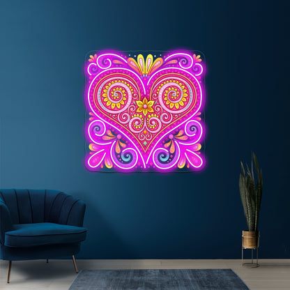 Abstract Heart Art By Thaneeya Mcardle Wall Artwork Neon Signs