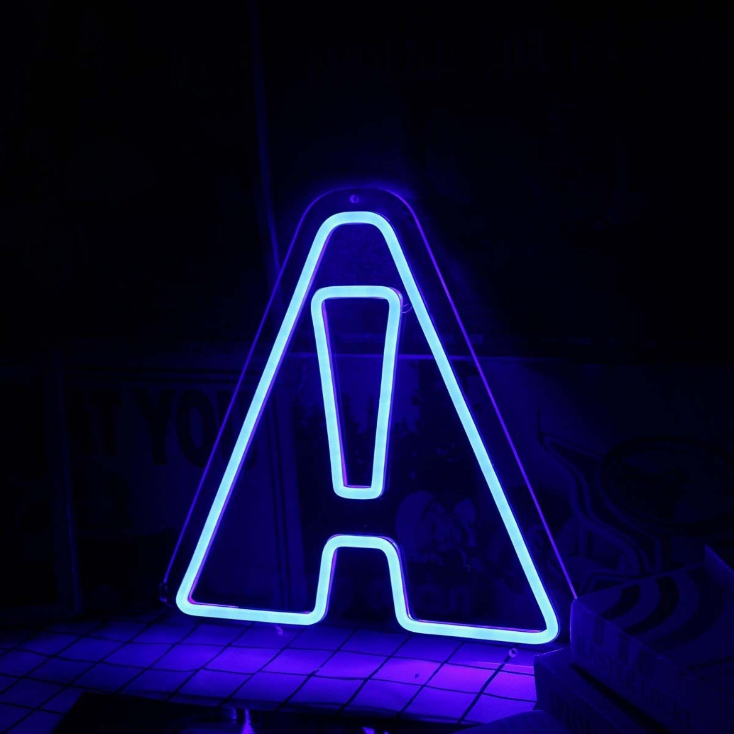 Abstract Letter A Shape Blue Neon Sign | Shineneon