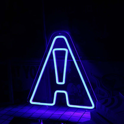 Abstract Letter A Shape Blue Neon Sign | Shineneon