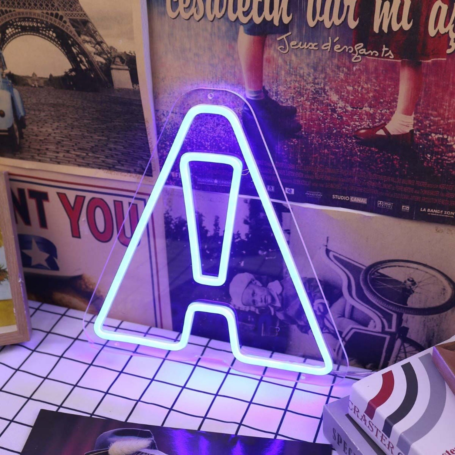 Abstract Letter A Shape Blue Neon Sign | Shineneon