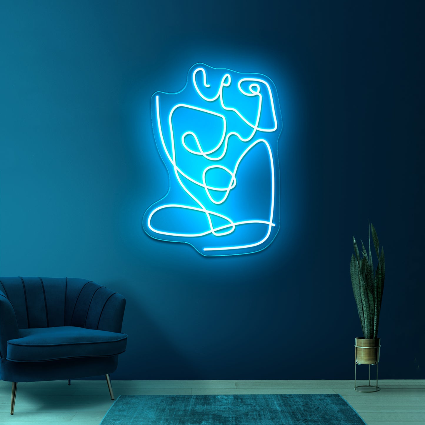 Abstract Line Art Wall Artwork Neon Signs