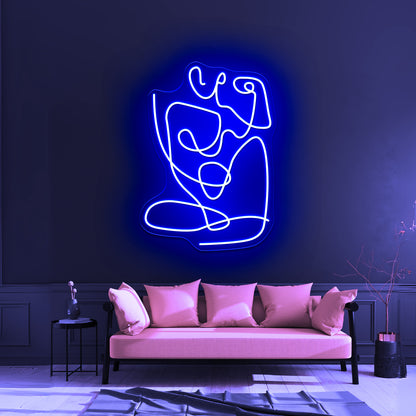 Abstract Line Art Wall Artwork Neon Signs