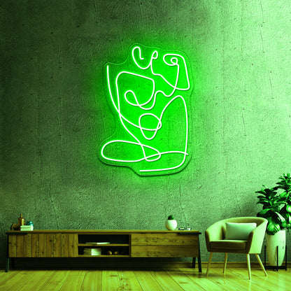 Abstract Line Art Wall Artwork Neon Signs